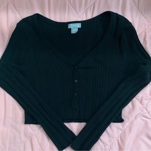 cropped v-neck cardigan